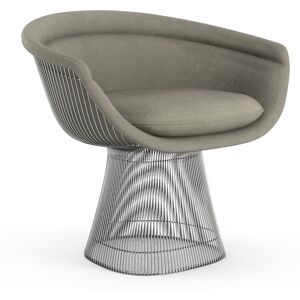 KNOLL fauteuil PLATNER (Silver / Nickel - Tissu Knoll Velvet / Metal)