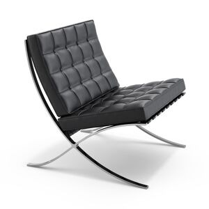 KNOLL fauteuil BARCELONA (Structure chromée / Revêtement Black - Acier / Cuir Sabrina) - Publicité