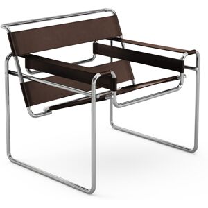 KNOLL fauteuil WASSILY by Marcel Breuer (Naturel - Cuir standard et acier)