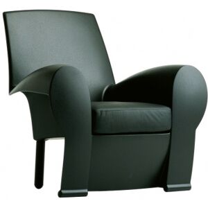 BALERI ITALIA fauteuil RICHARD III (Noir / coussin noir - Polyurethane et cuir Cat. E Nuvola)