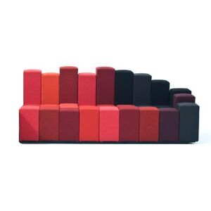 MOROSO canapé DO-LO-REZ (Rouge accoudoir à droite - Tissu / structure en bois)