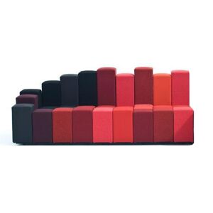 MOROSO canape DO-LO-REZ (Rouge accoudoir a gauche - Tissu / structure en bois)