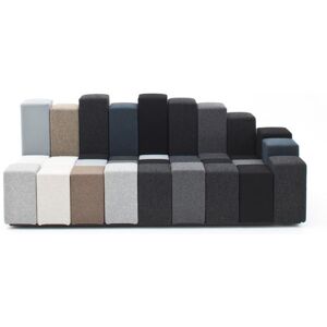 MOROSO canapé DO-LO-REZ (Gris foncé avec accoudoir à droite - Tissu / structure en bois)