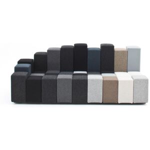 MOROSO canape DO-LO-REZ (Gris fonce avec accoudoir a gauche - Tissu / structure en bois)