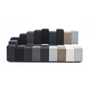 MOROSO canapé DO-LO-REZ (Gris foncé avec accoudoir à gauche - Tissu / structure en bois)