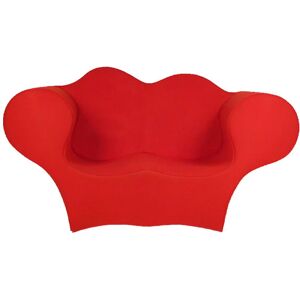 MOROSO canape DOUBLE SOFT BIG EASY SPRING COLLECTION (Rouge - laine / structure en acier)