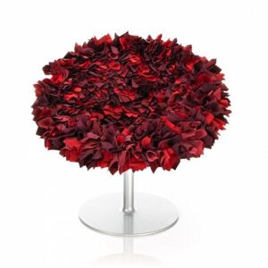 MOROSO fauteuil BOUQUET (Rouge / Cyclamen / Bordeaux / Retro Bordeaux - Tissu / structure en acier)