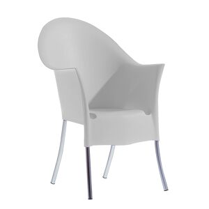 DRIADE set de 4 fauteuils LORD YO (Gris clair - aluminium / polypropylène)