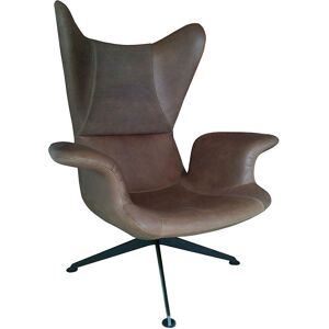 Diesel WITH MOROSO fauteuil pivotant LONGWAVE (Vert / Bleu - Cat. T Cuir Magia et frene noir)