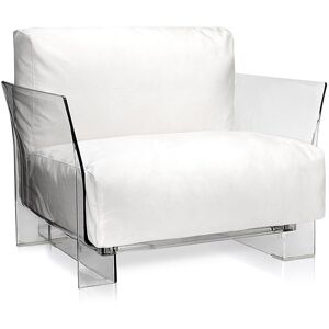 KARTELL fauteuil pour extérieur POP OUTDOOR (Blanc - Polycarbonate transparent et tissu Sunbrella)