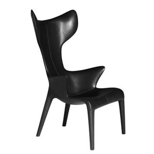 DRIADE fauteuil LOU READ (Noir - Cuir Cat. P et polyurethane Baydur®)