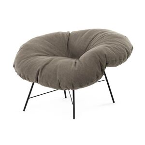 MOGG fauteuil CLOSER (Tissu en coton Anthracite - Fer et tissu: 90% coton - 10% polyester)