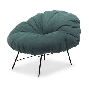 MOGG fauteuil CLOSER (Velours vert - Fer et velours: 100% polyester)