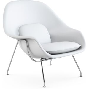 KNOLL fauteuil WOMB RELAX (White - acier chromé et cuir Sabrina) - Publicité