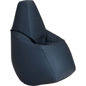 ZANOTTA fauteuil anatomique SACCO (Bleu fonce - Faux cuir Vip)