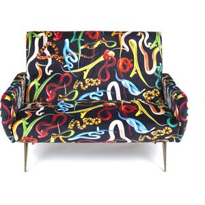 SELETTI canape 2 places TOILETPAPER ARMCHAIR (Snakes - Tissu en polyester, Structure en bois, polyurethane et metal)