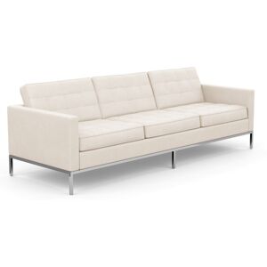 KNOLL canape a 3 places FLORENCE en tissu (Ultrasuede Tapioca - Revetement Cat. A et structure en acier chrome)