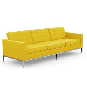 KNOLL canapé à 3 places FLORENCE en tissu (Cato Yellow - Revêtement Cat. B et structure en acier chromé) - Publicité