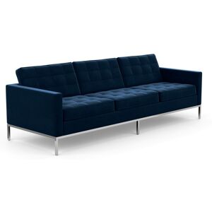 KNOLL canape a 3 places FLORENCE en tissu (Knoll Velvet Aviator - Revetement Cat. B et structure en acier chrome)