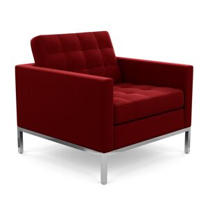 KNOLL fauteuil FLORENCE en tissu (Circa Bordeaux - Revetement Cat. C et structure en acier chrome)