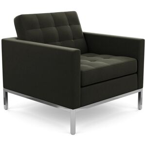 KNOLL fauteuil FLORENCE en tissu (Circa Charcoal - Revetement Cat. C et structure en acier chrome)