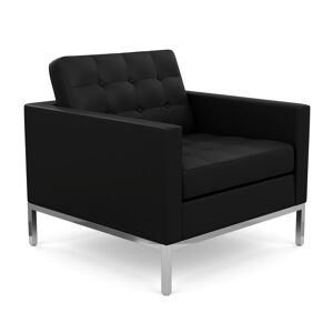 KNOLL fauteuil FLORENCE en cuir (Sabrina Black - Revêtement Cat. Z et structure en acier chromé) - Publicité