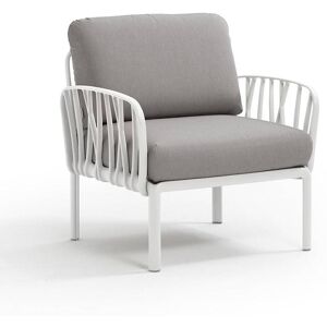 NARDI OUTDOOR NARDI fauteuil pour l'extérieur KOMODO (Blanc / Gris - Polypropylène fibre de verre et tissu acrylique)