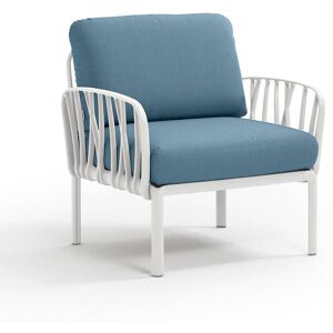 NARDI OUTDOOR NARDI fauteuil pour l'extérieur KOMODO (Blanc / Adriatic - Polypropylène fibre de verre et tissu Sunbrella)