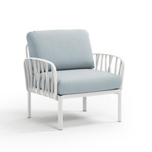 NARDI OUTDOOR NARDI fauteuil pour l'extérieur KOMODO (Blanc / Glace - Polypropylène fibre de verre et tissu Sunbrella)