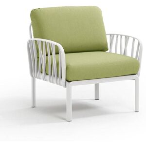 NARDI OUTDOOR NARDI fauteuil pour l'extérieur KOMODO (Blanc / Avocat - Polypropylène fibre de verre et tissu Sunbrella)