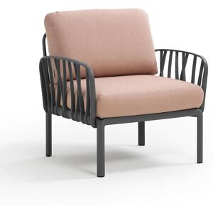 NARDI OUTDOOR NARDI fauteuil pour l'extérieur KOMODO (Anthracite / Rose quartz - Polypropylène fibre de verre et tissu acrylique)