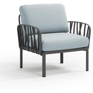 NARDI OUTDOOR NARDI fauteuil pour l'extérieur KOMODO (Anthracite / Glace - Polypropylène fibre de verre et tissu Sunbrella)