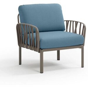 NARDI OUTDOOR NARDI fauteuil pour l'extérieur KOMODO (Tortourelle / Adriatic - Polypropylène fibre de verre et tissu Sunbrella)