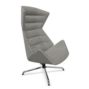THONET fauteuil pivotante 808 (Cuir II - Acier chrome et cuir)