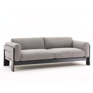 KNOLL canape 3 places BASTIANO 220 cm avec structure frene noirci (Cat. G - aluminium et tissu)