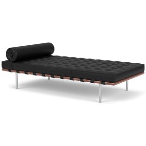 KNOLL sommier BARCELONA DAY BED (Structure chromée / Revêtement Black - Acier / cuir Volo)