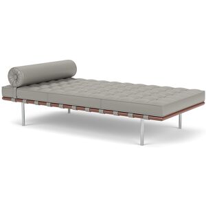 KNOLL sommier BARCELONA DAY BED (Structure chromée / Revêtement Cannes - Acier / Cuir Sabrina)