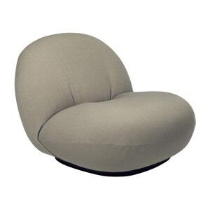 GUBI fauteuil PACHA LOUNGE CHAIR (Cat. C Kvadrat Vidar 222 - tissu et bois finition Soft Black Semi Matt)