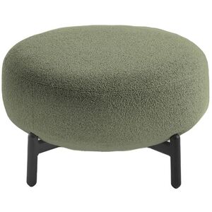 KARTELL pouf repose-pieds LUNAM tissu ORSETTO (Vert - Acier verni et tissu)