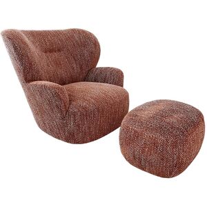 GERVASONI fauteuil fixe LOLL 09 avec pouf repose-pieds LOLL 08 LION