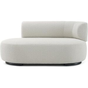 KARTELL canape dormeuse K-WAITING PAOLINA DX (Ecru - Tissu boucle et acier peint)