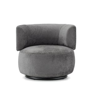 KARTELL fauteuil K-WAITING (Grey - Tissu chenille et acier peint)