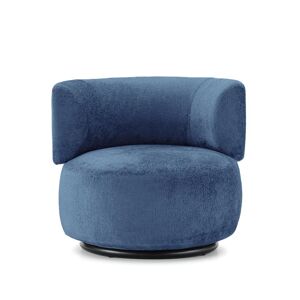 KARTELL fauteuil K-WAITING (Sky bleue - Tissu chenille et acier peint)