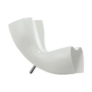 CAPPELLINI fauteuil FELT CHAIR (Blanc brillant - Fibre de verre et aluminium poli naturel)