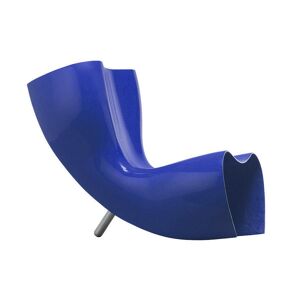 CAPPELLINI fauteuil FELT CHAIR (Bleu brillant - Fibre de verre et aluminium poli naturel)