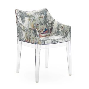 KARTELL fauteuil MADAME tissu RUBELLI (Déjeuner sur l'Herbe - polycarbonate transparent et tissu)