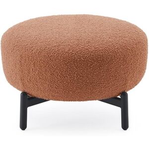 KARTELL pouf repose-pieds LUNAM tissu CURLY (Rose - Acier verni et tissu)