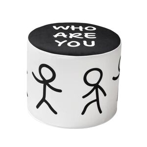 QEEBOO pouf WHO ARE YOU Shantell Martin Collection (Noir - Polyester et polyamide)