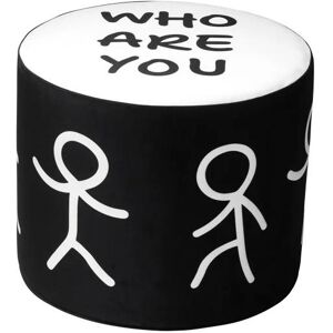 QEEBOO pouf WHO ARE YOU Shantell Martin Collection (Blanc - Polyester et polyamide)