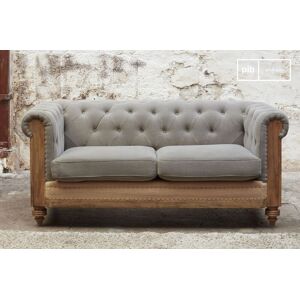 PIB Canapé Chesterfield 2 places gris Montaigu